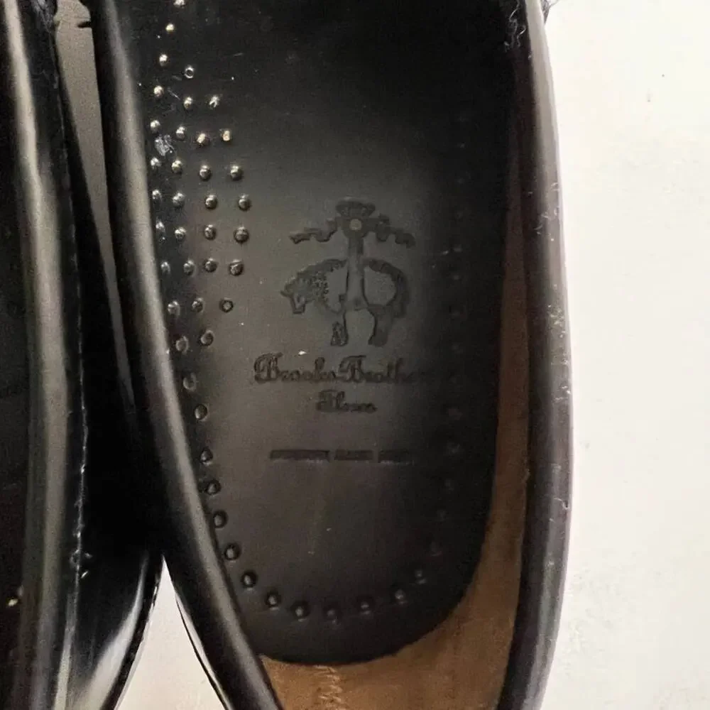 Brooks Brothers boys leather loafers shoes 12.5